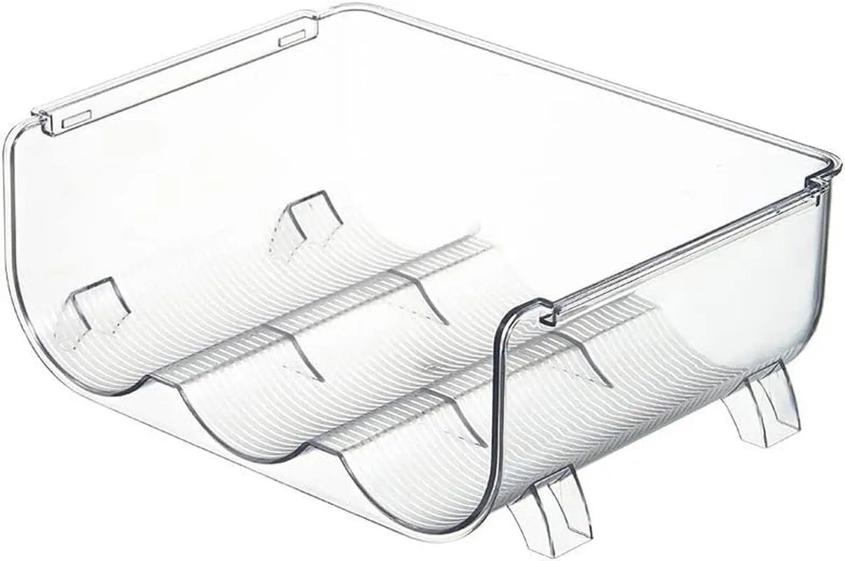 2 Pack Plastic Water Bottle Organizer, Stackable Bottle Holder,Wine Bottle Holder, Drink Organizer Shelf,Storage Rack for Kitchen Countertop, Cabinet, Pantry, Fridge