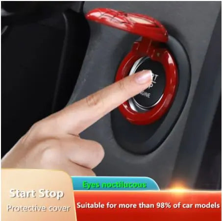 Spiderman Car Start Stop Button Protection Cover Carbon Fiber pattanaustralia