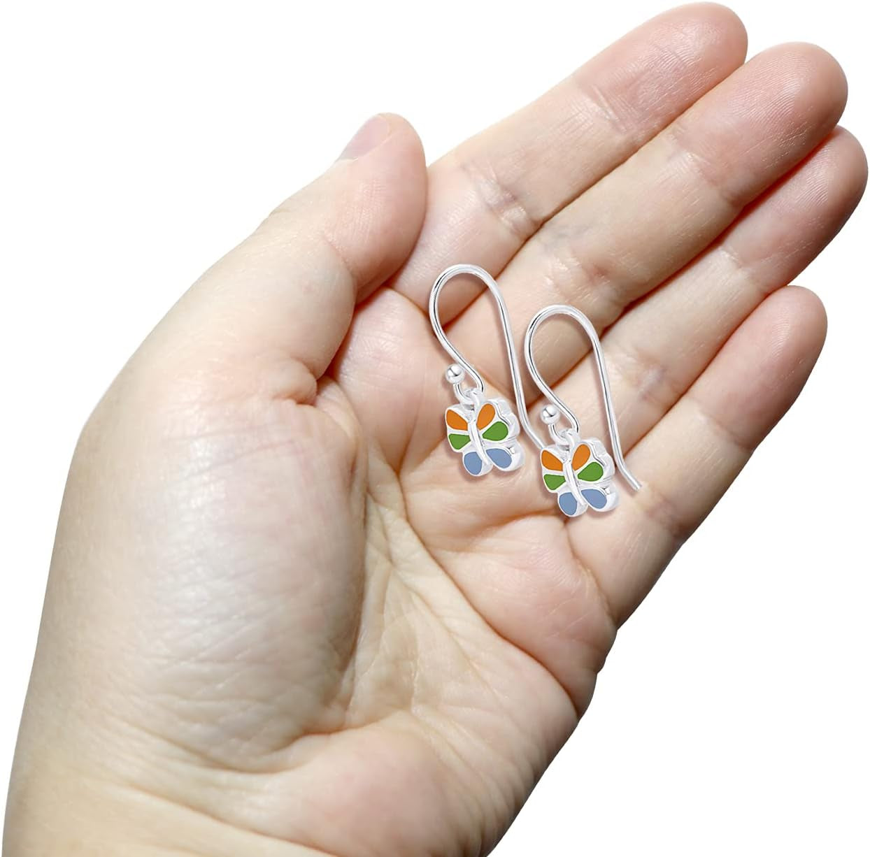BLING BIJOUX - GIRLS SILVER EARRINGS - Sterling Silver Dangle Earrings - Women'S Jewellery, Kids Jewellery and Gifts - Hypoallergenic Earrings Hooks.
