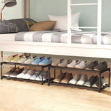 NBEST™ 4-Tier Shoe Rack, Shoe Storage Organizer, Hold up to 20 Pairs of Shoes, Stackable Shoe Tower for Living Room, Entryway(Black 80Cm 4-Tier)
