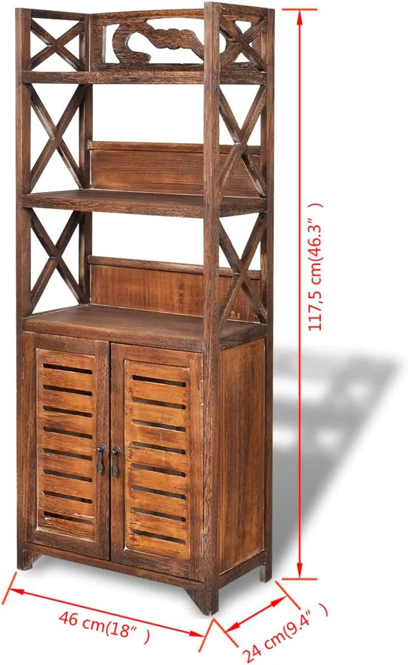 Bathroom Storage Cabinet Cupboard Chest Shelf Albuquerque Wood Brown