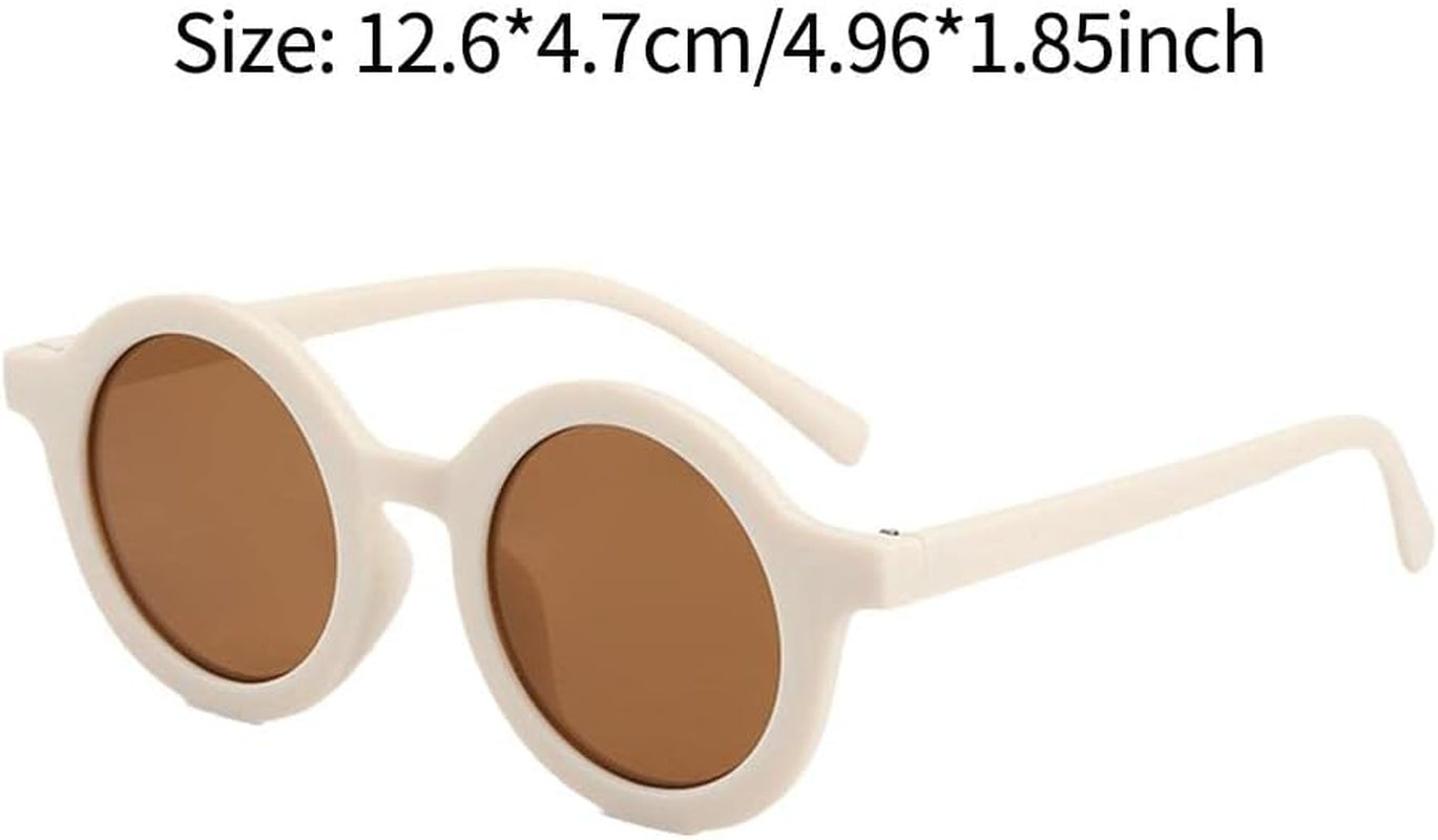Cute round Sunglasses for Kids Toddler Boys Girls UV400 Protection Eyewear Summer Outdoor Sports Beach Holiday, Age 3-10