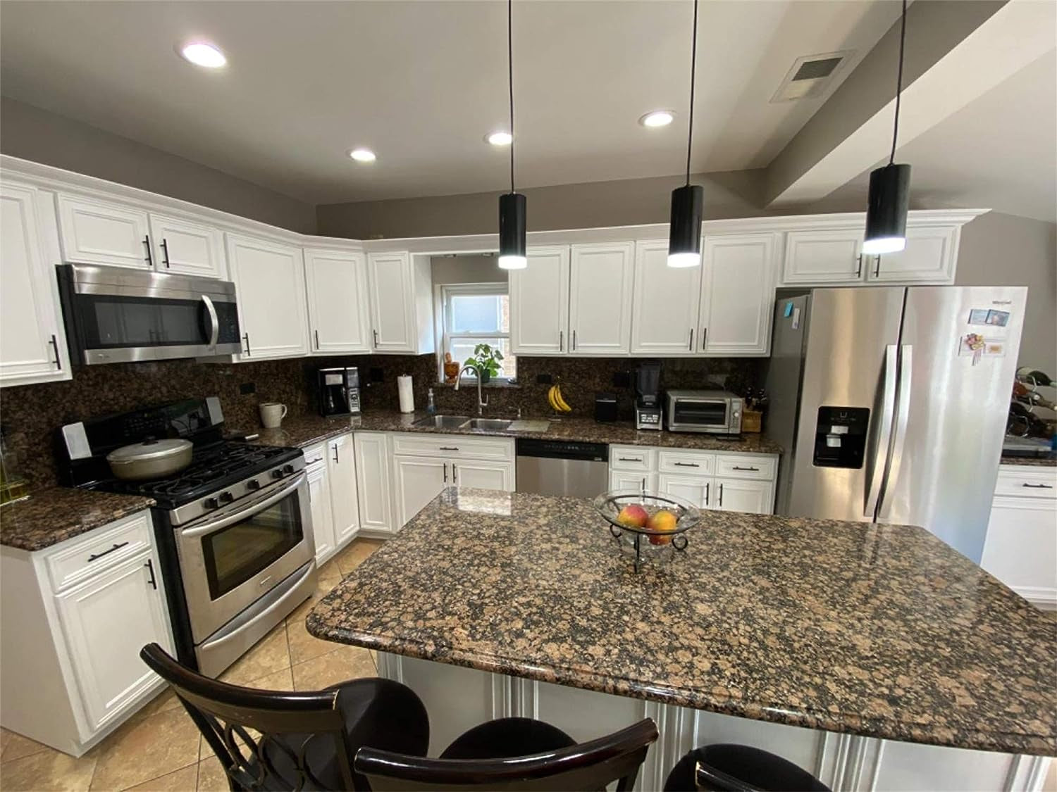 12W Modern LED Cylindrical Acrylic Pendant Lighting Ceiling Spot Lights Downlight Hanging Lamp for Kitchen Island Bar Living Dining Room Light Fixtures - Cold White