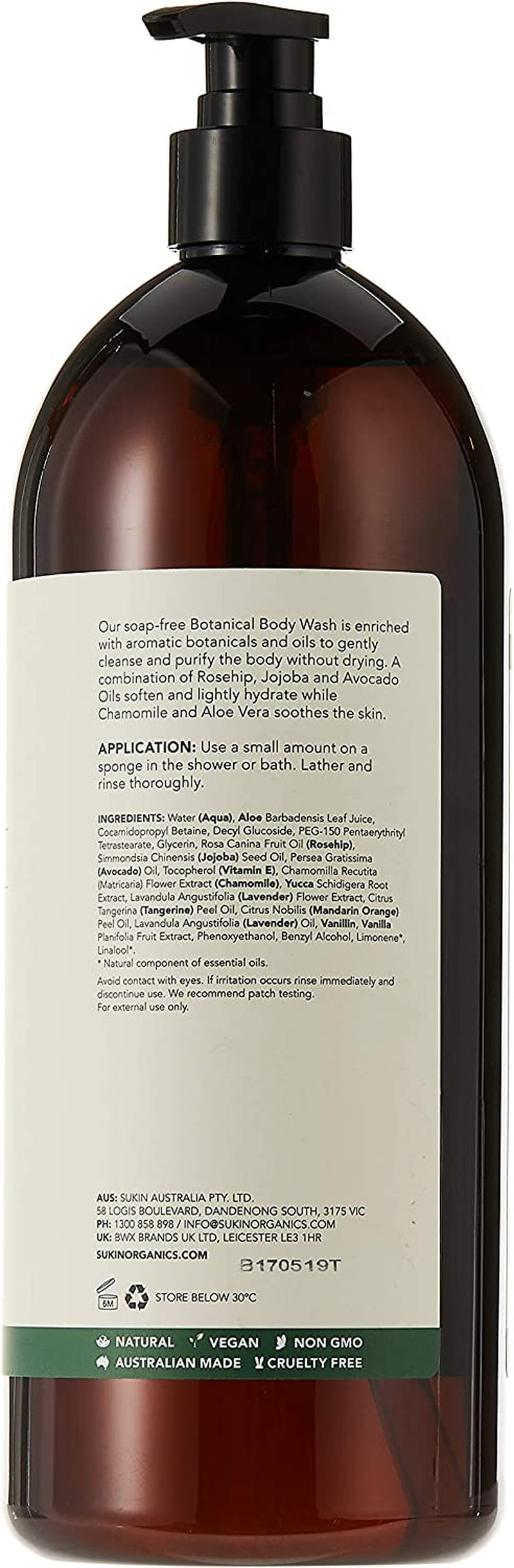 Signature Botanical Body Wash with Pump, 1 L