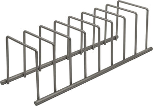 Alloy Steel Euro Kitchen Organizer for Plates, Cutting Boards, Bakeware Cooling Racks, Pots & Pans, Serving Trays, Reusable Containers, and Lids, Industrial Gray
