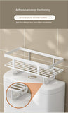 Over the Toilet Storage,1-Tier Bathroom Organizer Shelves, Multifunctional Toilet Rack,No Drilling Space Saver with Wall Mounting Design (White, 1 Tier)