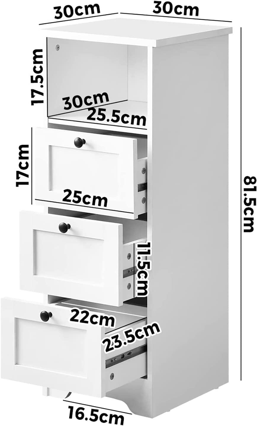 Sideboard Bathroom Cabinet with 3 Drawers