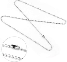 Load image into Gallery viewer, Beaded Pull Chain Extension with Connector, Stainless Steel 5 M Length Pull Chain with 40 Matching Connectors for Daily Life-Silver

