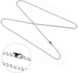 Beaded Pull Chain Extension with Connector, Stainless Steel 5 M Length Pull Chain with 40 Matching Connectors for Daily Life-Silver