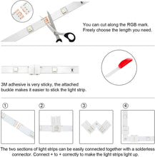 Load image into Gallery viewer, LED Strip Lights 10M for Bedroom, RGB LED Lights Color Changing Rope Lights with IR Remote Control, LED Strip Kit Gaming Lights for Desk, Home Decoration
