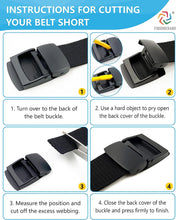 Load image into Gallery viewer, Mens Belt,  Tactical Belt for Mens Jeans, Heavy Duty Belt with Stretch Nylon Web and Quick Release Aluminum Buckle, Width 1.5&quot; Length 53&quot;
