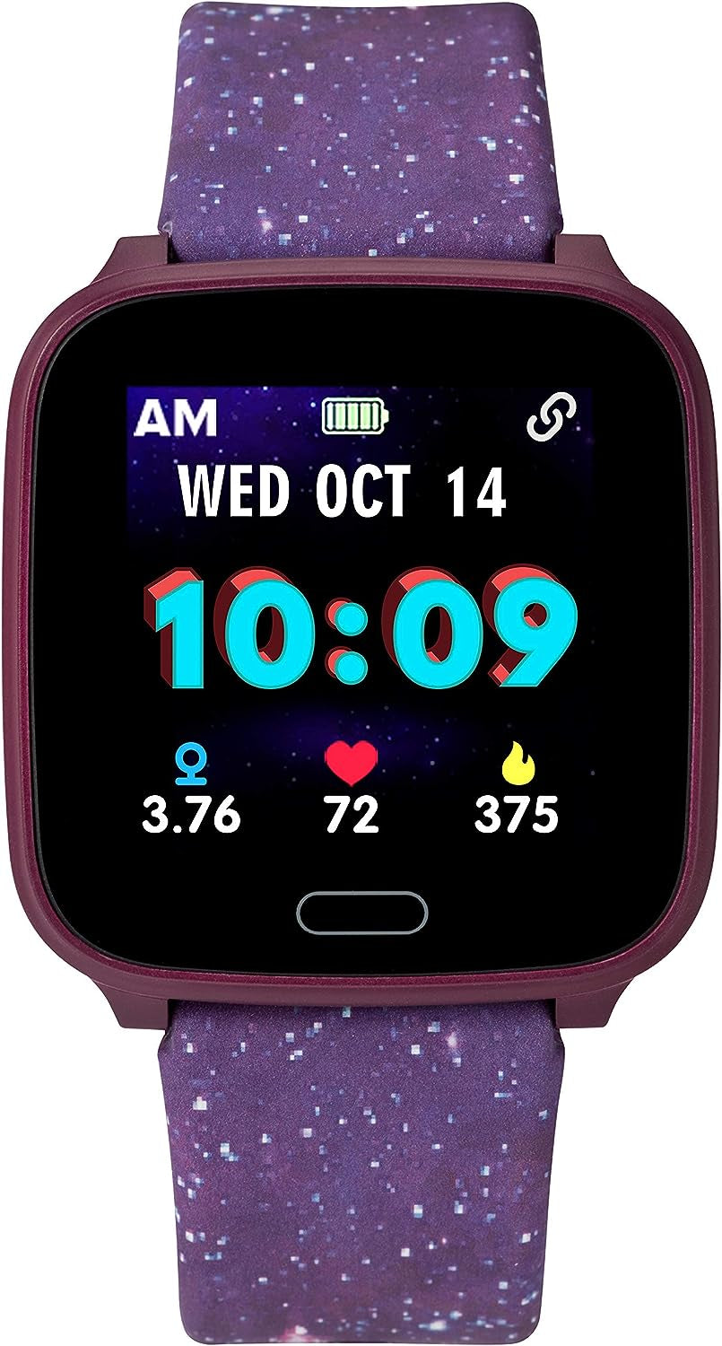 Girl'S Iconnect Kids Active Quartz Smart Watch Purple Galaxy Digital Display,Tw5M40800