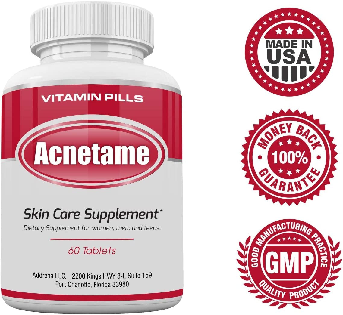 2 Pack- Vitamin Supplements for Acne Treatment- Hormonal Acne Pills to Clear Oily Skin for Women, Men, Teens, and Adults