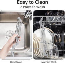 Load image into Gallery viewer, Triangle Roll-Up Dish Drying Rack for Sink Corner Small Foldable Stainless Steel over the Sink Multipurpose Kitchen Drainer Caddy Organizer Storage Space Saver Shelf Holder (Gray)

