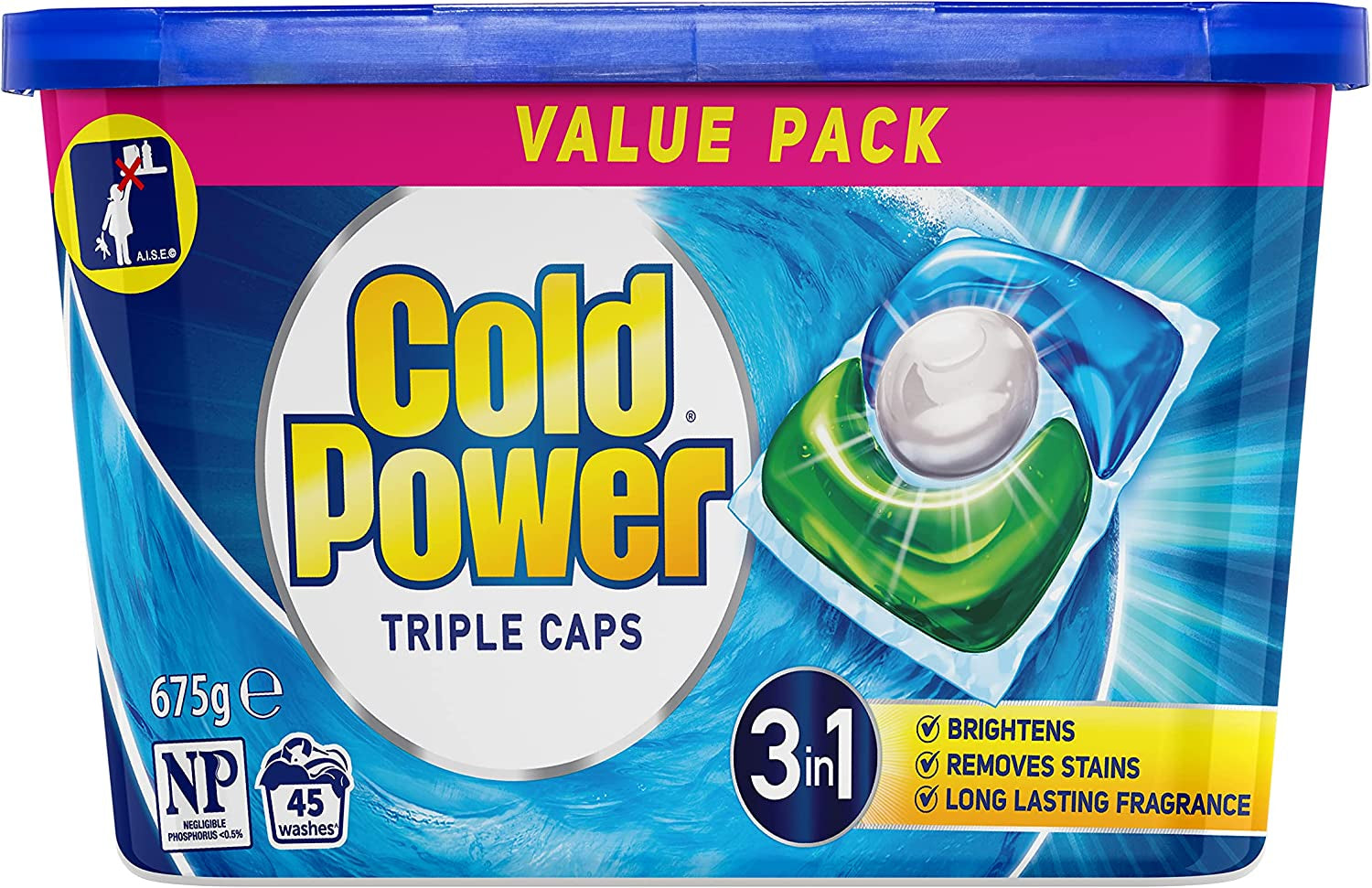 3In1 Triple Capsules Laundry Detergent, 45 Count