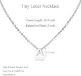 Small Initial Necklace for Women Stainless Steel Tiny Letter Necklace Personalized Name Necklace for Girls