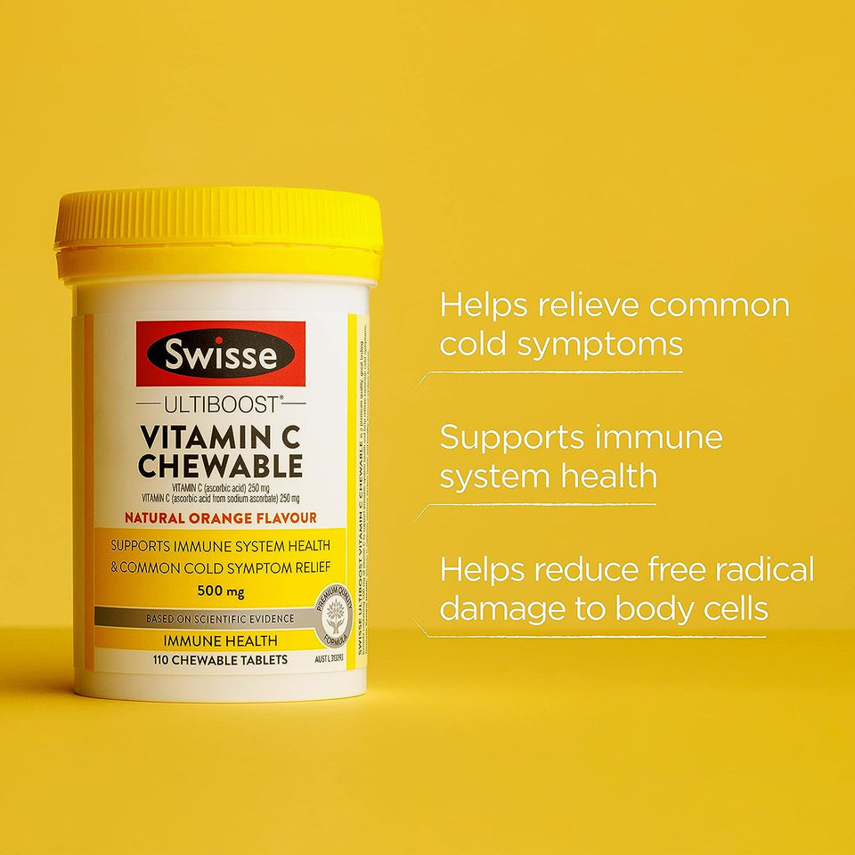 Ultiboost Vitamin C Chewable | Suppots Immune System Health | 110 Tablets