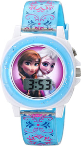 Kids' FZN3588 Frozen Anna and Elsa Blue Watch, Blue, Digital,Quartz Movement