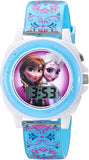Kids' FZN3588 Frozen Anna and Elsa Blue Watch, Blue, Digital,Quartz Movement