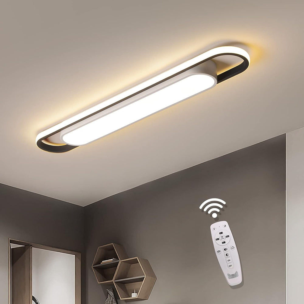 Modern LED Ceiling Light,28.3" Flush Mount Ceiling Lamp,50W Dimmable Metal Ceiling Chandelier Lighting Fixture for Living Room Bedroom Dining Room Office Hallway Aisle
