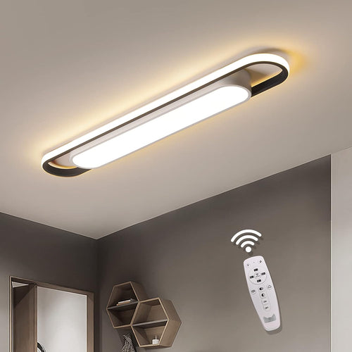 Modern LED Ceiling Light,28.3" Flush Mount Ceiling Lamp,50W Dimmable Metal Ceiling Chandelier Lighting Fixture for Living Room Bedroom Dining Room Office Hallway Aisle