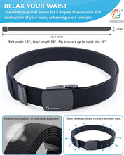 Load image into Gallery viewer, Mens Belt,  Tactical Belt for Mens Jeans, Heavy Duty Belt with Stretch Nylon Web and Quick Release Aluminum Buckle, Width 1.5&quot; Length 53&quot;
