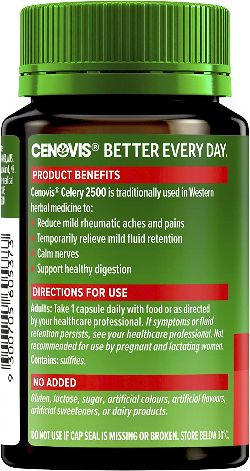 Celery 2500 - Reduces Mild Rheumatic Pains in Traditional Western Herbal Medicine, 80 Capsules
