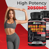 𝐌𝐲𝐨-𝐈𝐧𝐨𝐬𝐢𝐭𝐨𝐥 & 𝐃-𝐂𝐡𝐢𝐫𝐨 Inositol Blend Capsule | Most Beneficial 𝟒𝟎:𝟏 Ratio | Hormone Balance & Healthy Ovarian Support for Women | Vitamin 𝐃𝟑 | 𝟏𝟐𝟎 Inositol Supplement Caps