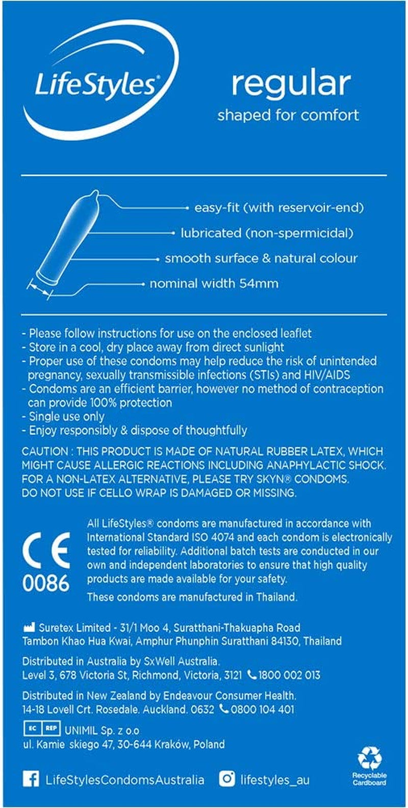 Regular Condom 1 Pack, 40 Count