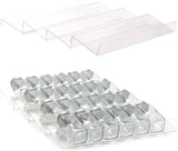 Set of 4 Spice Jar Rack Drawer Organizer Expandable Spice Seasoning Holder Storage Organisation for Countertop Kitchen