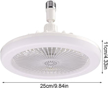 Load image into Gallery viewer, Ceiling Fans with Lights, E27 LED Lighting Outdoor Ceiling Fan, Low Profile Ceiling Fan with Lights and Aromatherapy Tablets, Small Enclosed Ceiling Fan for Kids Room, Kitchen, Bedroom (White)
