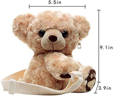 Load image into Gallery viewer, 3D Cute Plush Animal Shoulder Bag Women Girls Teddy Bear Cross Body Bag
