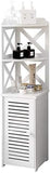 Bathroom Storage Utility Display Cabinet Stand White Waterproof 3 Shelves T2