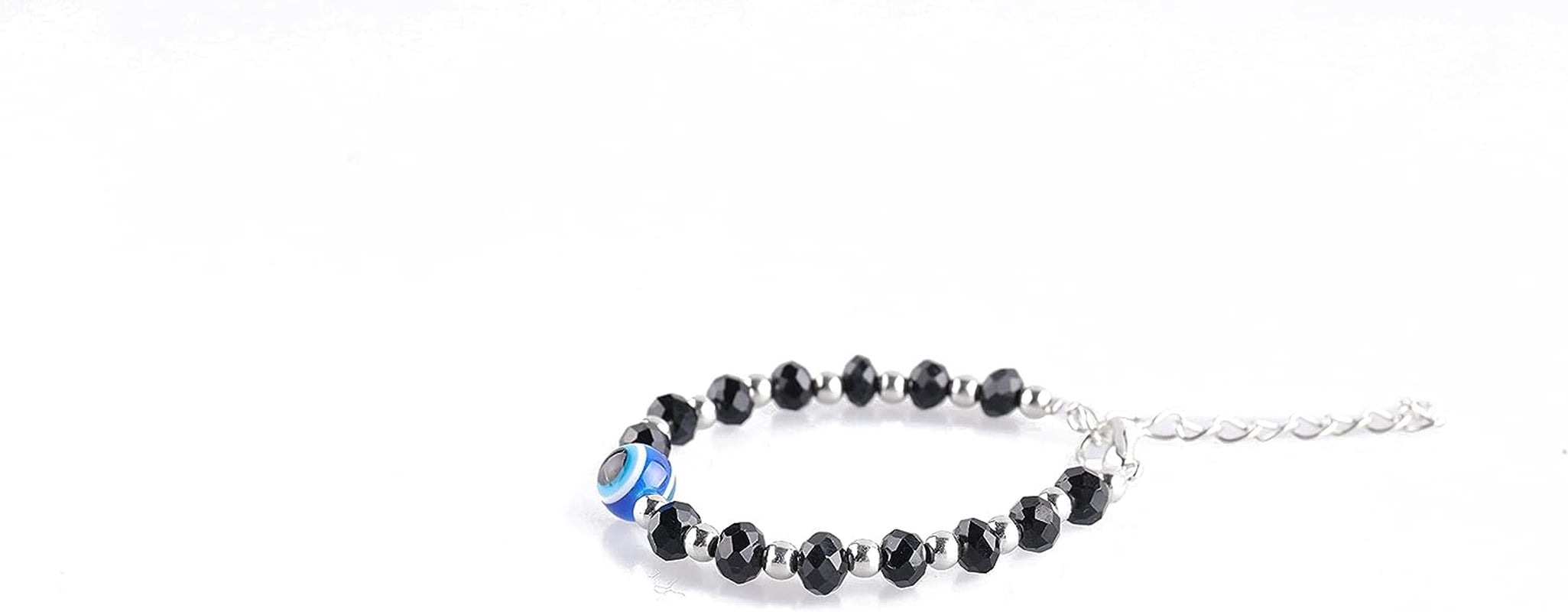 Evil Eye Bracelet for Newborn Baby, Black, 10 Inches , ZDXY028