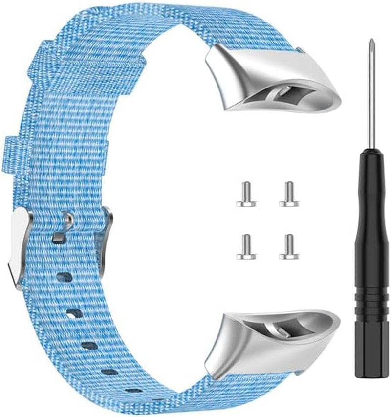 Nylon Smart Watchband for Garmin Forerunner 45 45S Sport Wristband Strap with Tool for Garmin Swim 2 Bracelet Correa Accessories (Color : Blue, Size : for Swim 2)