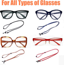 Load image into Gallery viewer, Pack of 4 Eco Leather Eyeglass Straps,Luxurious Adjustable Eyewear Retainers, Anti-Slip Eyeglass Chains Lanyard, Sport Sunglass Retainer Holder Strap for Men and Women,With Free Gifts
