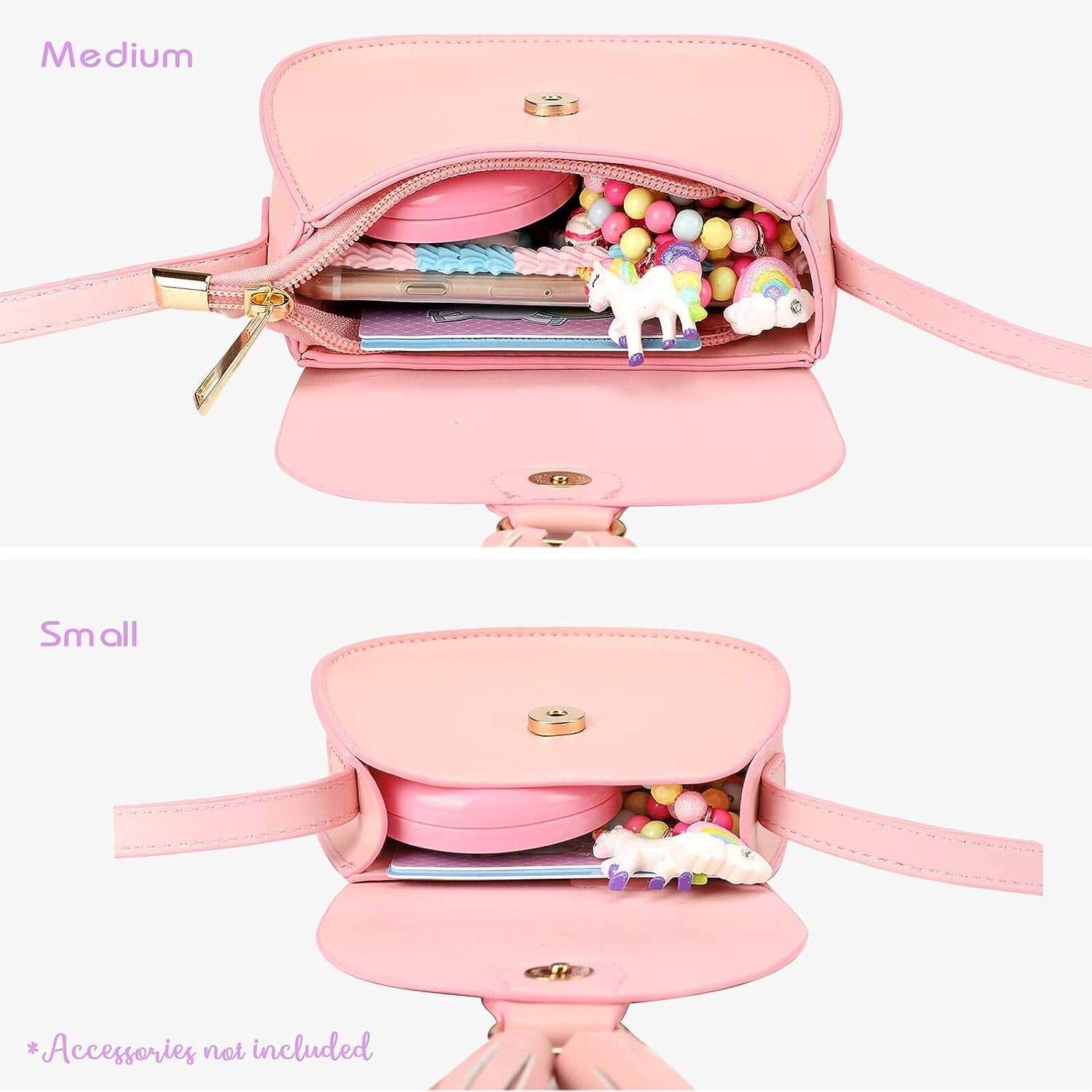 Kids Purse for Little Girls Toddler Crossbody Bag with Tassel