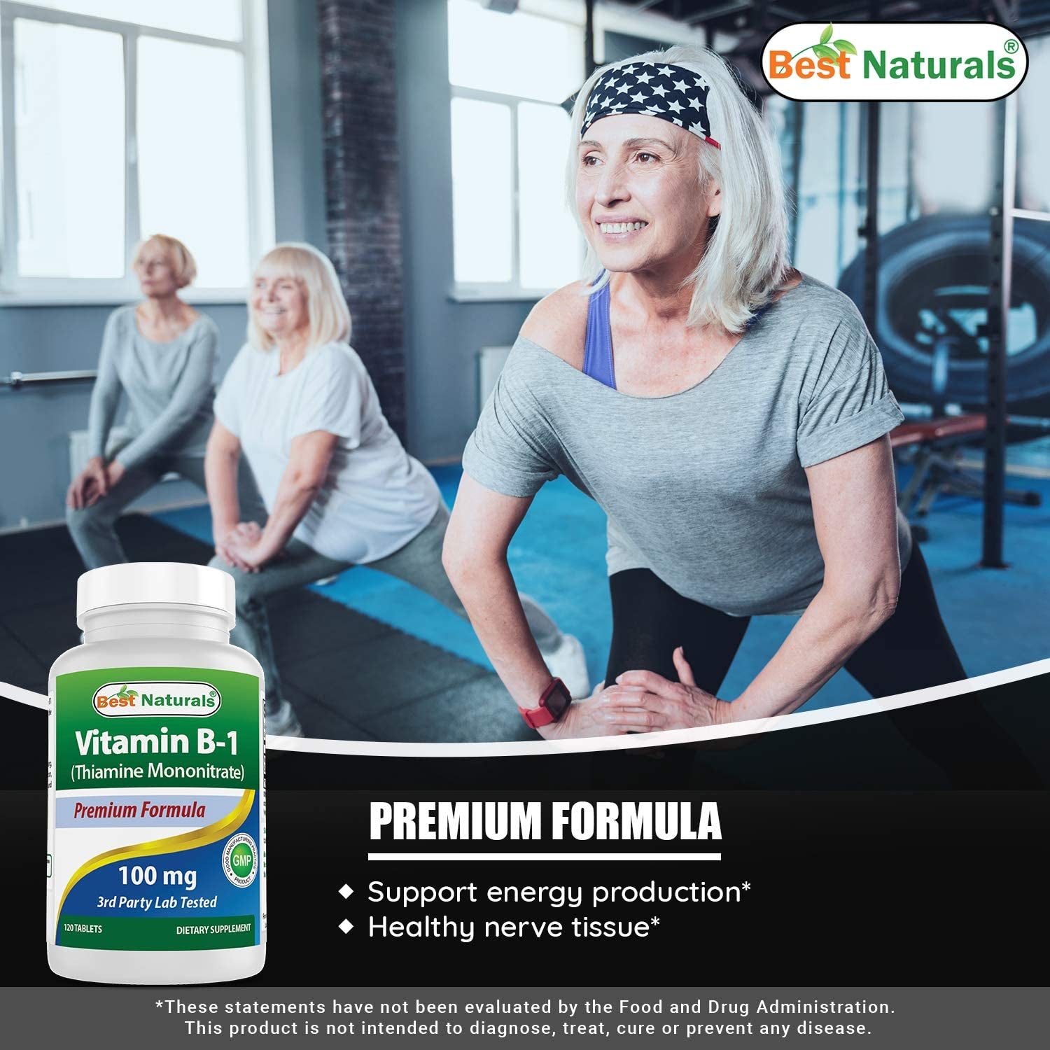 Vitamin B1 as Thiamine Mononitrate 100 Mg Tablets (120 Count (Pack of 3))