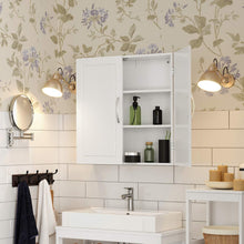 Load image into Gallery viewer, BBC320W01 Scandinavian Style Bathroom Cabinet with 2 Adjustable Shelves 60 X 18 X 60 Cm Matt White

