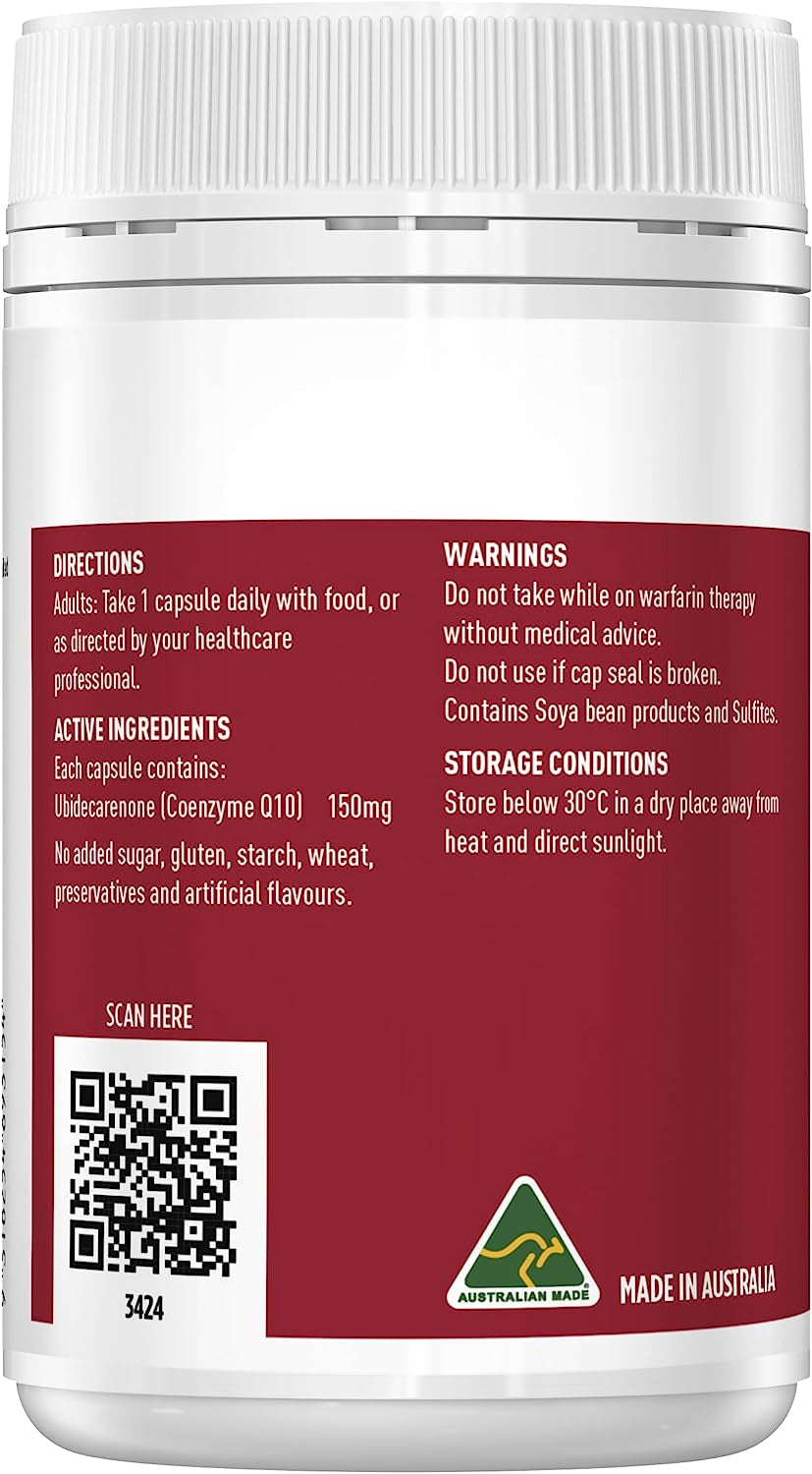 Coenzyme Q10 150Mg - 100 Capsules, Red | Supports Heart Health