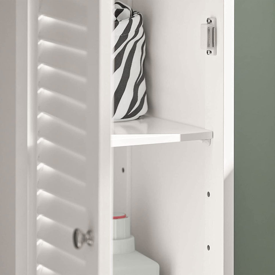 Tall Cabinet, Freestanding Cabinet, Bathroom Cabinet, 170X32X30 Cm, White, FRG236-W