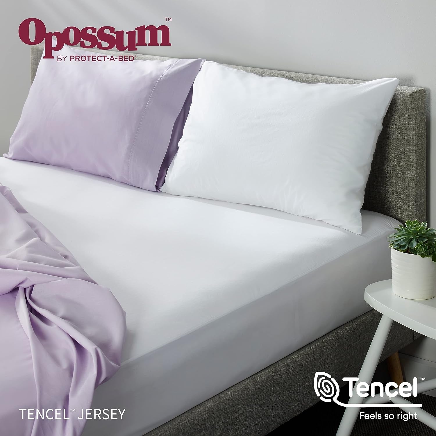 Tencel Jersey Waterproof Fitted Mattress Protector, Single Bed Size