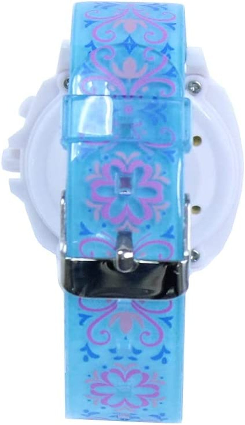 Kids' FZN3588 Frozen Anna and Elsa Blue Watch, Blue, Digital,Quartz Movement