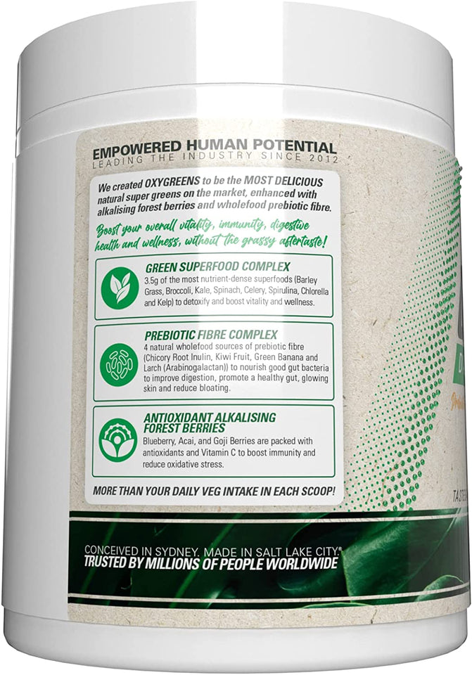 Ehplabs Oxygreens Daily Super Greens Powder - Green Superfood, Spirulina Herbal Supplement with Prebiotic Fibre, Alkalizing Antioxidants & Immunity Wellness, 30 Serves (Pineapple)
