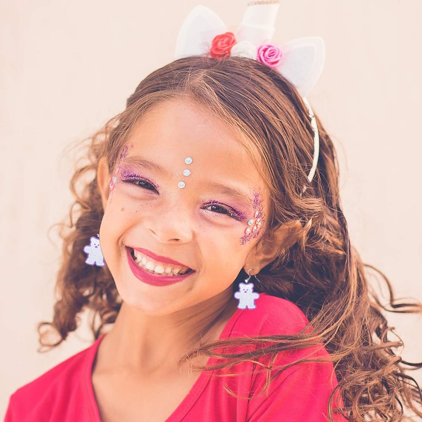 30 Pairs Weird Fun Cute Earrings for Women Kawaii Earrings Including Flamingo Rainbow Duck Gummy Bear Water Bottle Pizza Fries Mushroom Conch Drop Dangle Earring Set for Girls