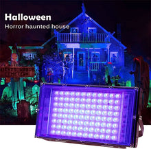 Load image into Gallery viewer, UV LED Black Lights Flood Bulbs 100W 395Nm Ultraviolet Lamp IP65 Waterproof Plum Blossom Blacklight Purple Glow in the Dark Paint Party Decorations Lightbulbs Fixtures for Poster Room Stage Halloween
