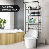 over Toilet Washing Machine Shelf Steel Freestanding Bathroom Rack Laundry Shelf 3 Tier Storage Organizer