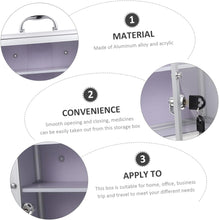 Load image into Gallery viewer, Medication Storage Case 1 Set Multi-Layer Medicine Box with Lock Office Accessories Car Lock Box Emergency Storage Box Locking Storage Box Wall-Mounted Locking Box Handle
