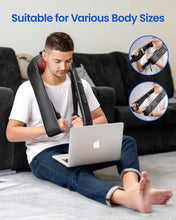 Load image into Gallery viewer, Neck Back Massager with Adjustable Straps and Heat, Ideal Gifts, Shiatsu Shoulder Neck Massager with 3D Massage of Deep Tissue, Muscle Pain Relief for Neck, Back, Shoulder, Waist, Legs, Office Chair and Home Use
