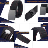 Men Nylon Web Belts - Metal Buckle,Fully Adjustable Belt Strap for Work
